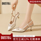 子 大东dd时装 新款 细跟凉鞋 高跟罗马包头女鞋 女小个子显高2025夏季