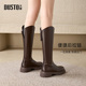 长筒时装 大东骑士靴女鞋 靴 时尚 粗中跟黑色爆款 2025冬季 新款