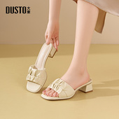 女款 绝美凉拖鞋 2026新款 大东dd中跟拖鞋 夏季 粗跟高跟鞋 配裙子女鞋