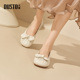 甜美风配裙子低跟方跟蝴蝶结浅口鞋 2026春季 女鞋 大东日常鞋