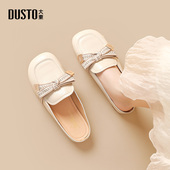 甜美日常圆头蝴蝶结套脚低跟拖鞋 大东穆勒鞋 新款 2026春季 0231 女鞋