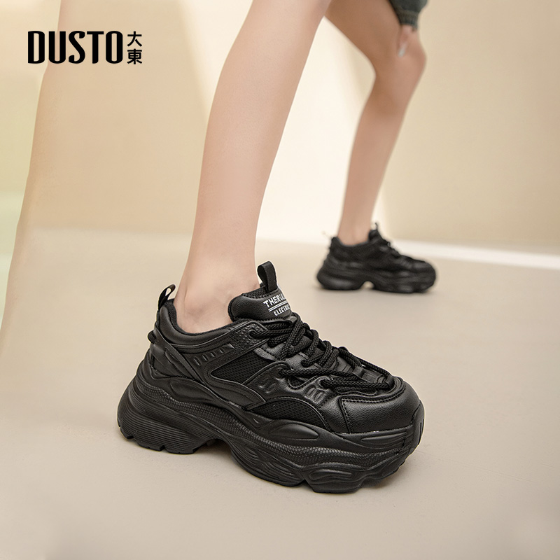 老爹鞋时尚休闲平底高跟系带