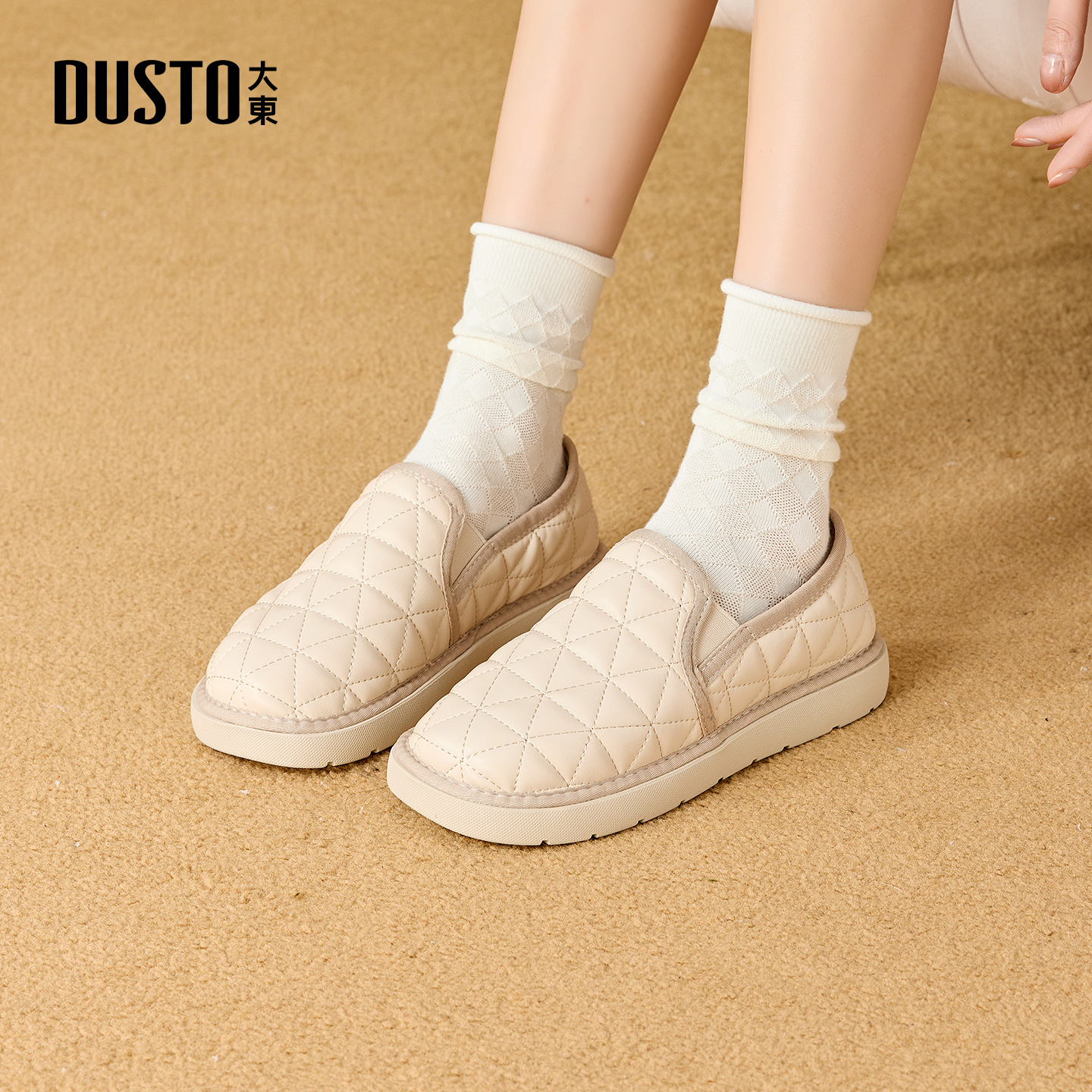 大东dd雪地靴女款2025冬季新款加绒加厚低帮靴子女鞋保暖棉鞋女靴