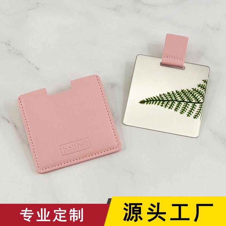 준비된 재고 금속 미용 거울 휴대용 스테인레스 스틸 화장 거울 휴대용 선물 작은 거울 로고로 만들 수 있습니다