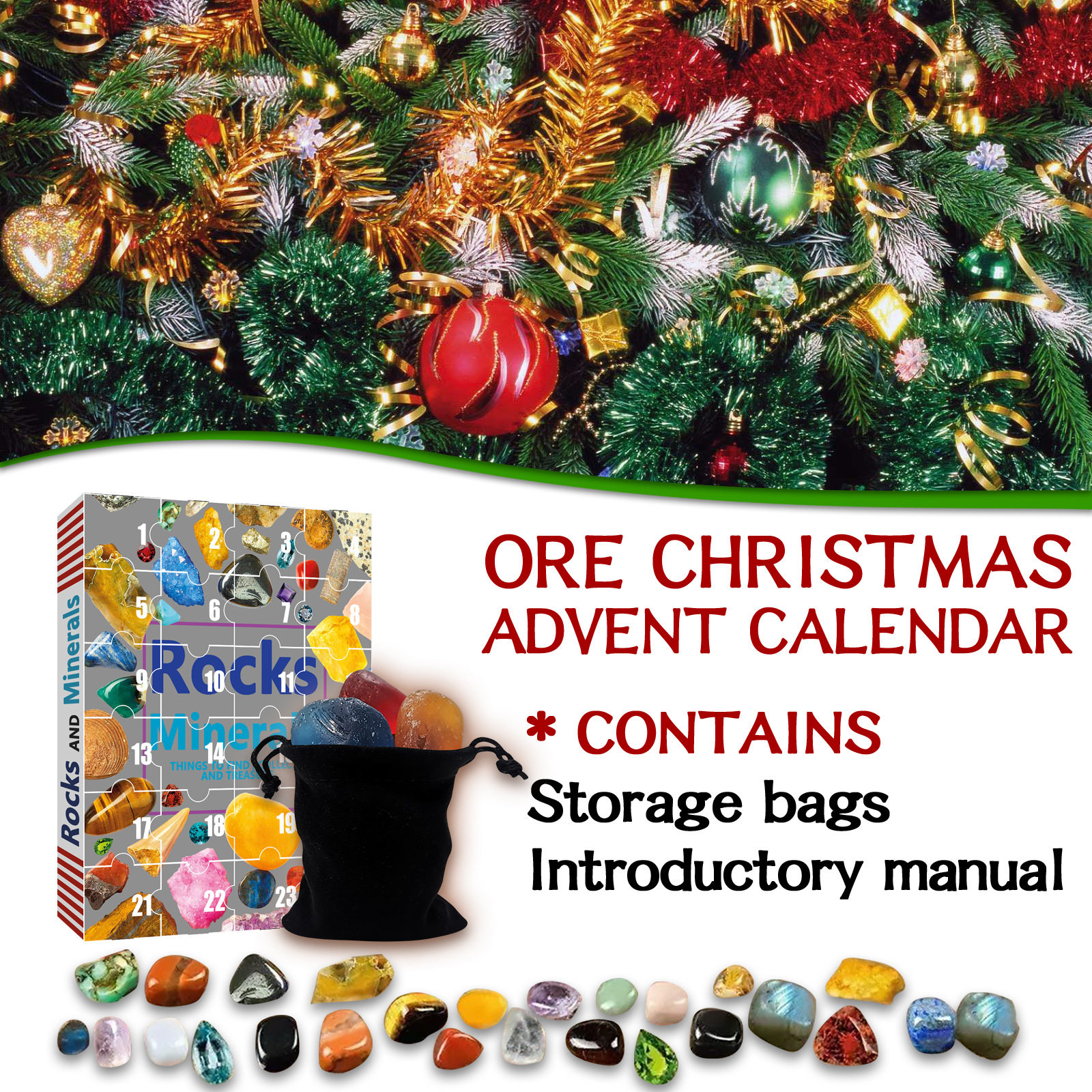 ore christmas advent calendar矿石圣诞降临日历24日盲盒