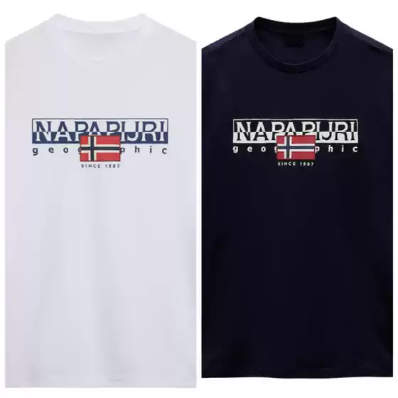 【European Size】Napapijri Men's Aylmer Short Sleeve Peripheral P