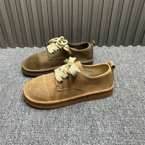 处理真皮复古勃肯鞋女丑萌单鞋