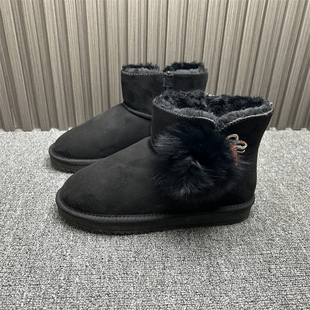 40码断码撤柜雪地靴女2024年冬季新款加绒保暖加厚抗寒套脚大棉鞋