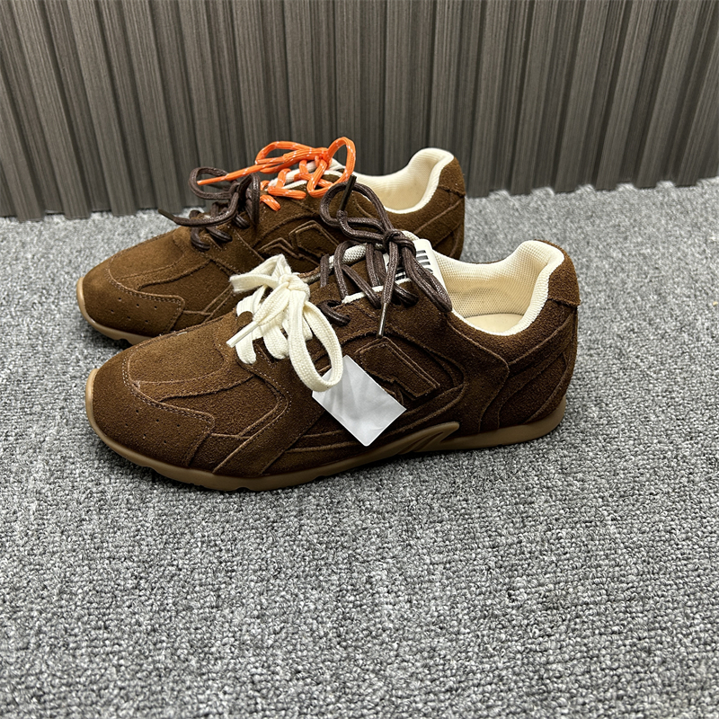 软底复古跑步运动真皮德训鞋