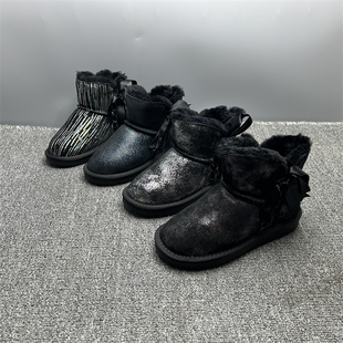 羊皮毛一体真皮儿童雪地靴断码处理冬季新款羊毛筒男女童宝宝棉鞋