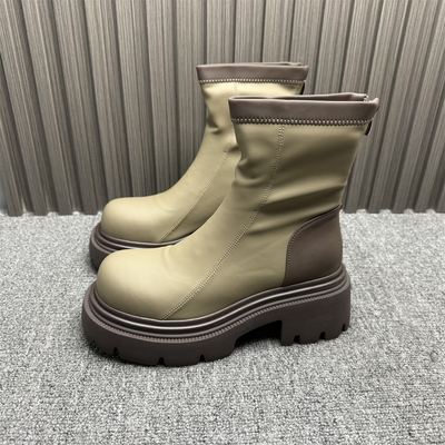 英伦风时尚后拉链休闲马丁靴潮