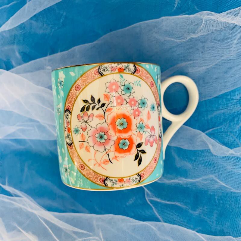 库存微瑕外贸出口英国釉中彩陶瓷鎏金奶杯咖啡杯茶杯马克杯骨瓷杯