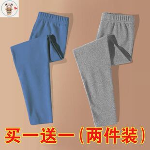 德容衬裤男童保暖裤男女童秋裤中小童宝宝无痕加绒打底睡裤秋冬款