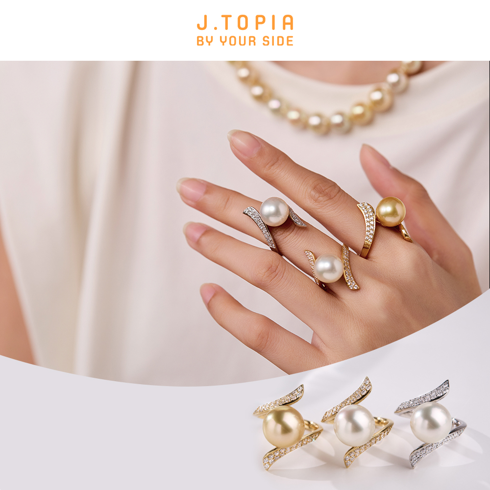 金色罗曼南洋白南洋金珍珠戒指