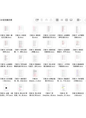 40套AI论文提示词参考