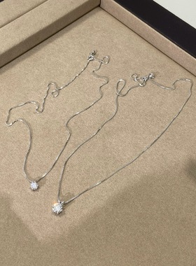 锁骨链经典六爪莫桑石S925纯银