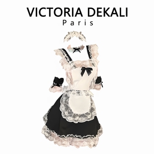 ROSE 女仆 VAVA独宠主人日系女佣睡裙半透性感纯欲制服套装