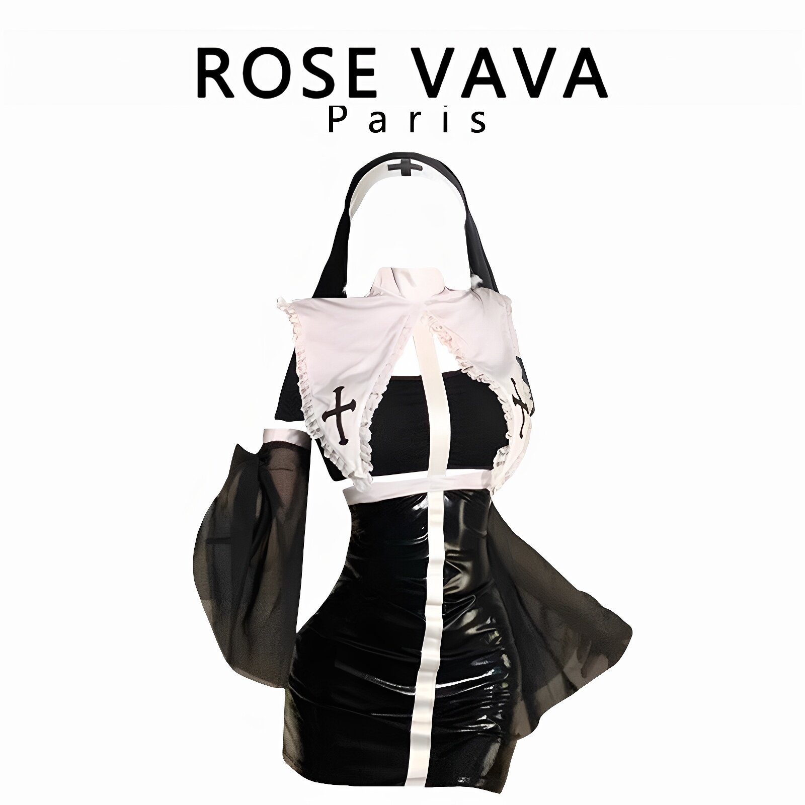 ROSE VAVA性感麻辣女教师条纹小胸制服OL秘书套装女睡裙
