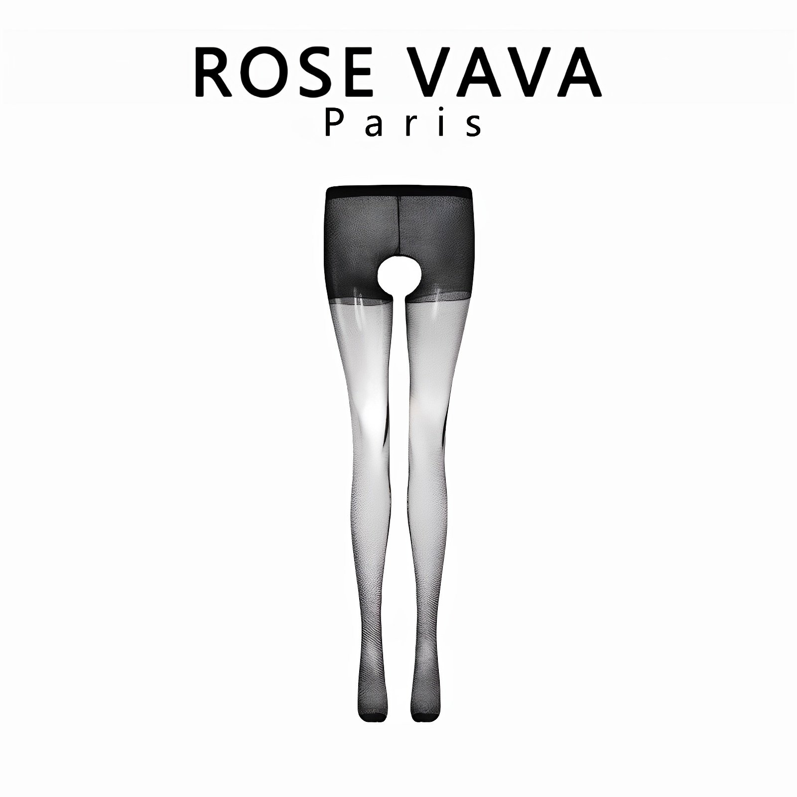 ROSE VAVA 性感长筒丝袜女纯欲过膝袜黑色蕾丝空姐秘书诱惑