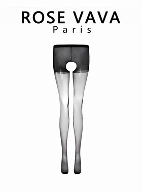 ROSE VAVA 性感长筒丝袜女纯欲过膝袜黑色蕾丝空姐秘书诱惑