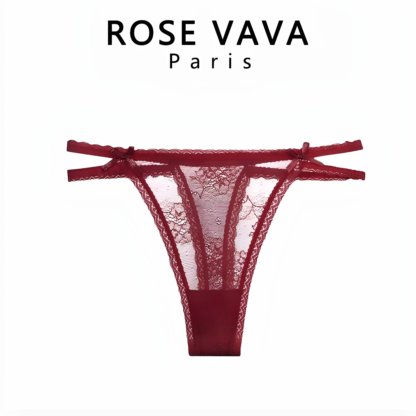 ROSE VAVA性感低腰透明镂空运动无痕内裤女T裤薄款纯欲丁字裤女裤