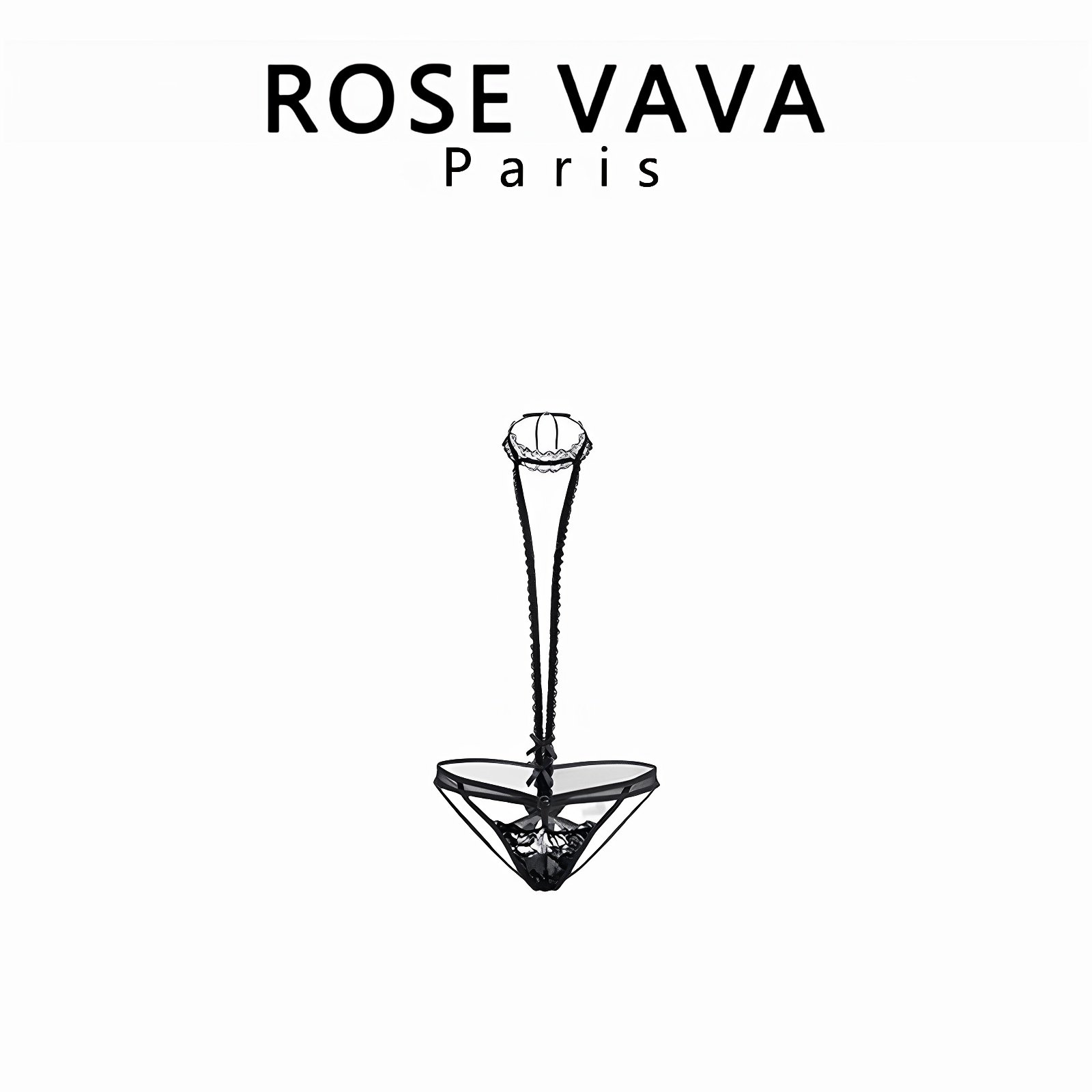 ROSE VAVA 性感纯欲风蕾丝挂脖内裤情调氛围感内搭三角裤女