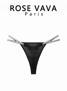 ROSE VAVA 细带性感内裤女士冰丝无痕水溶花刺绣火辣丁字裤