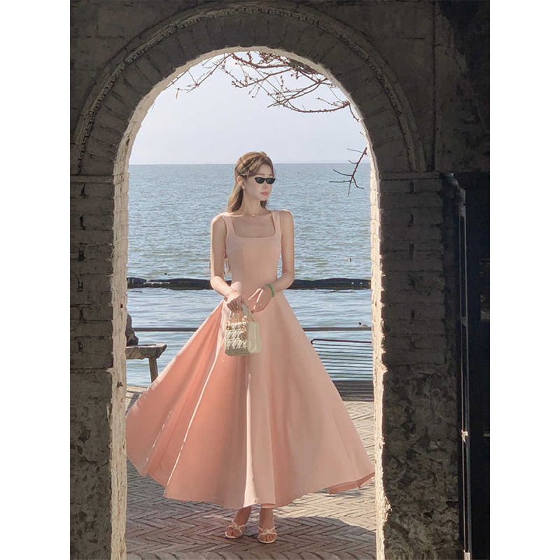 新中式国风EIA一尧【京洛女主】法式气质吊带连衣裙女春显瘦长裙