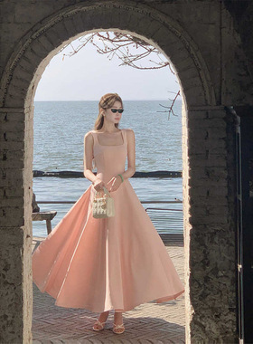 新中式国风EIA一尧【京洛女主】法式气质吊带连衣裙女春显瘦长裙