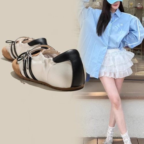 2025秋新款女德训鞋软底小白鞋