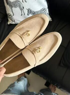 春季新款英伦一脚蹬乐福女单鞋