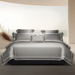 高端简约轻奢床上四件套男生高级感全棉纯棉被套罩床单式男款床品