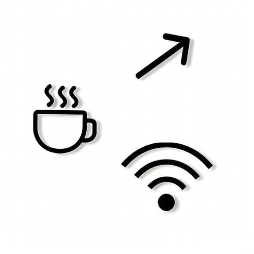 创意wifi厕所提示指示牌自带背胶淋浴卫生间禁止吸烟标识牌工具间