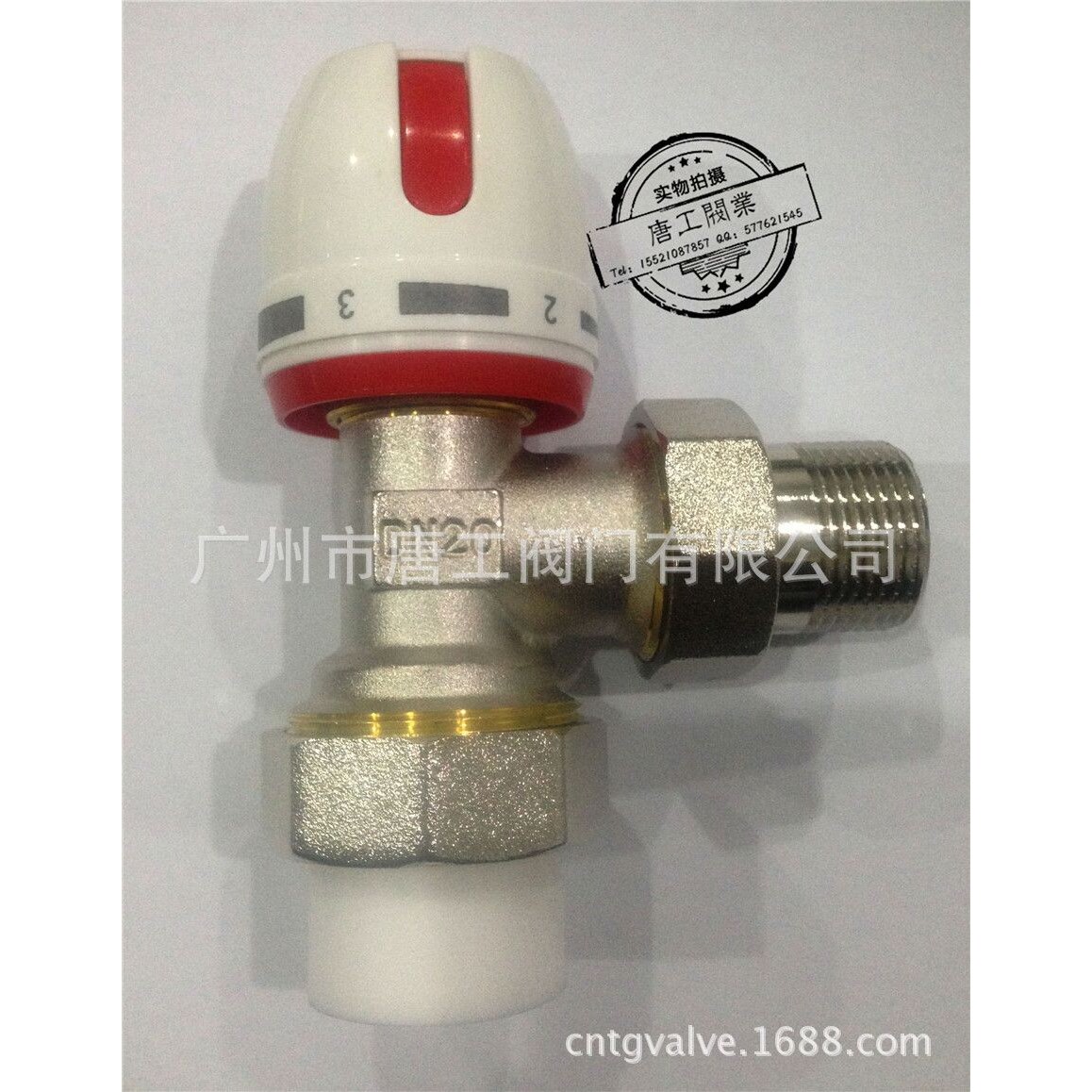 厂家直供PPR黄铜角式散热器恒温控制阀 PPR散热器温控阀 温控阀