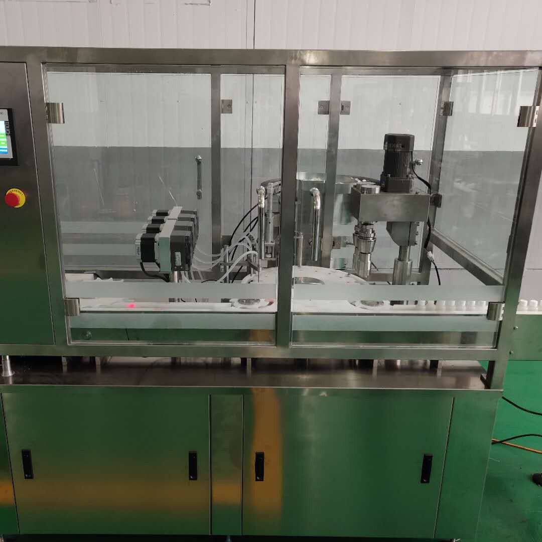 香体液滚珠瓶全自动灌装机械旋盖机擦剂灌装线精油加塞生产线