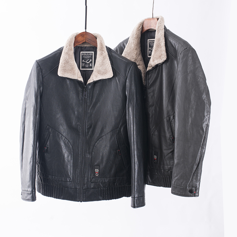 秋冬男士立领夹克皮衣外套羽绒服