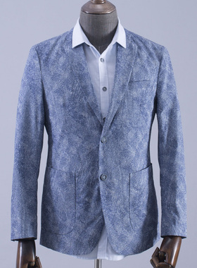 品牌撤柜BMSK优雅简约通勤修身款休闲西服个性绅士单西外套男便西