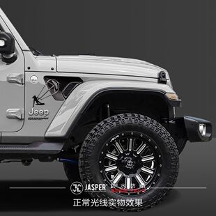 S099jeep牧马人JL角斗士翼子板鲨鱼腮进气装饰美版贴纸拉改装拉花