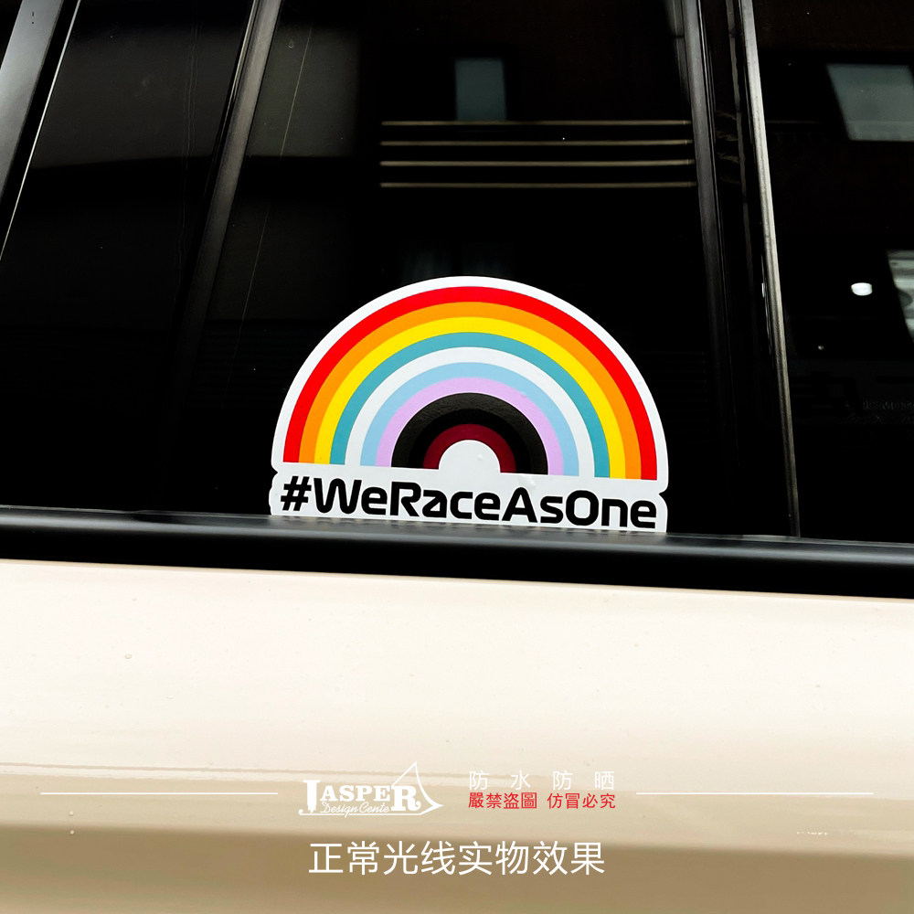 i059新款f1赛车运动彩虹摩托车迈凯伦奔驰车队汽车贴纸