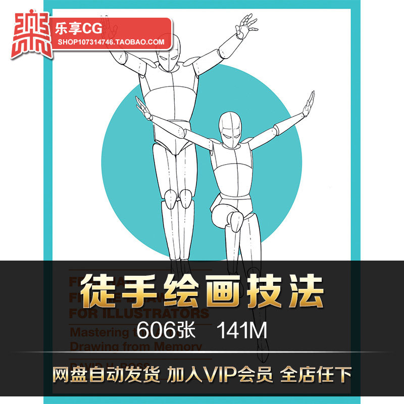 徒手绘画技法freehand figure drawing 手绘美术临摹参考资料素材