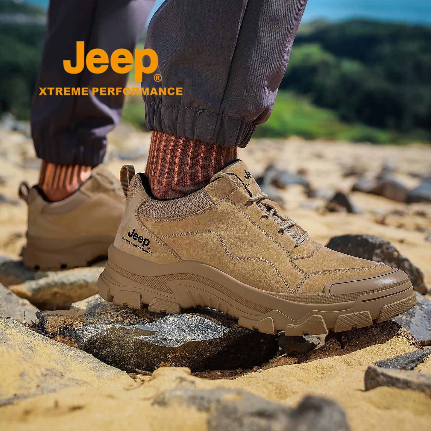 jeep登山运动鞋男爸爸休闲工装鞋
