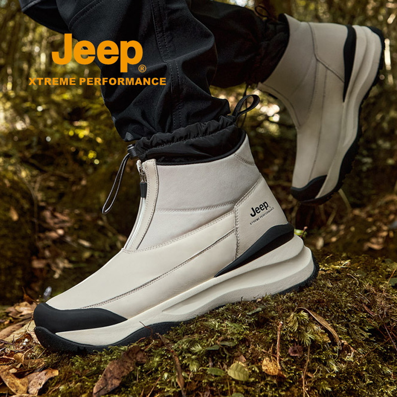 jeep冬季雪地靴男女情侣款棉鞋
