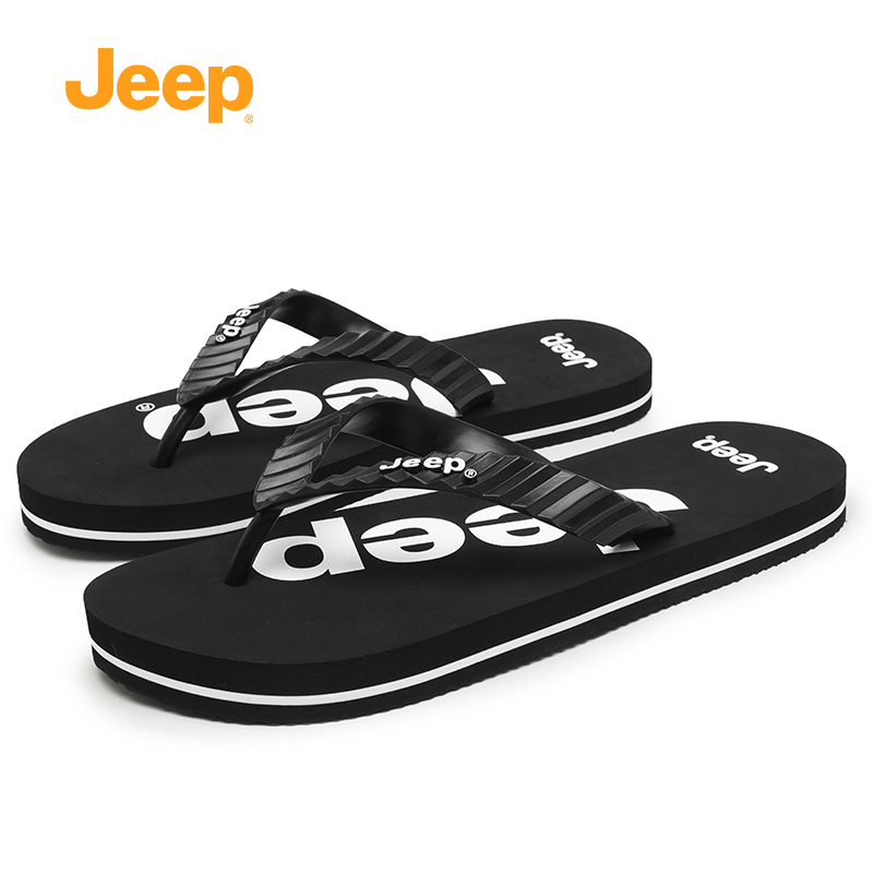 jeep人字拖鞋男夏季外穿露趾休闲