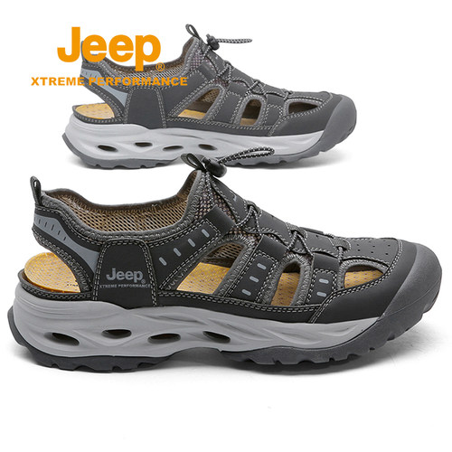 jeep夏季包头凉鞋男溯溪运动鞋子
