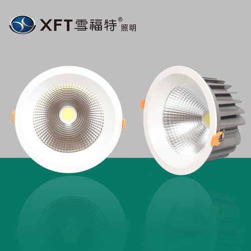 高铁站候车厅筒灯80W100W大功率cob筒灯大瓦数嵌入式天花站房灯