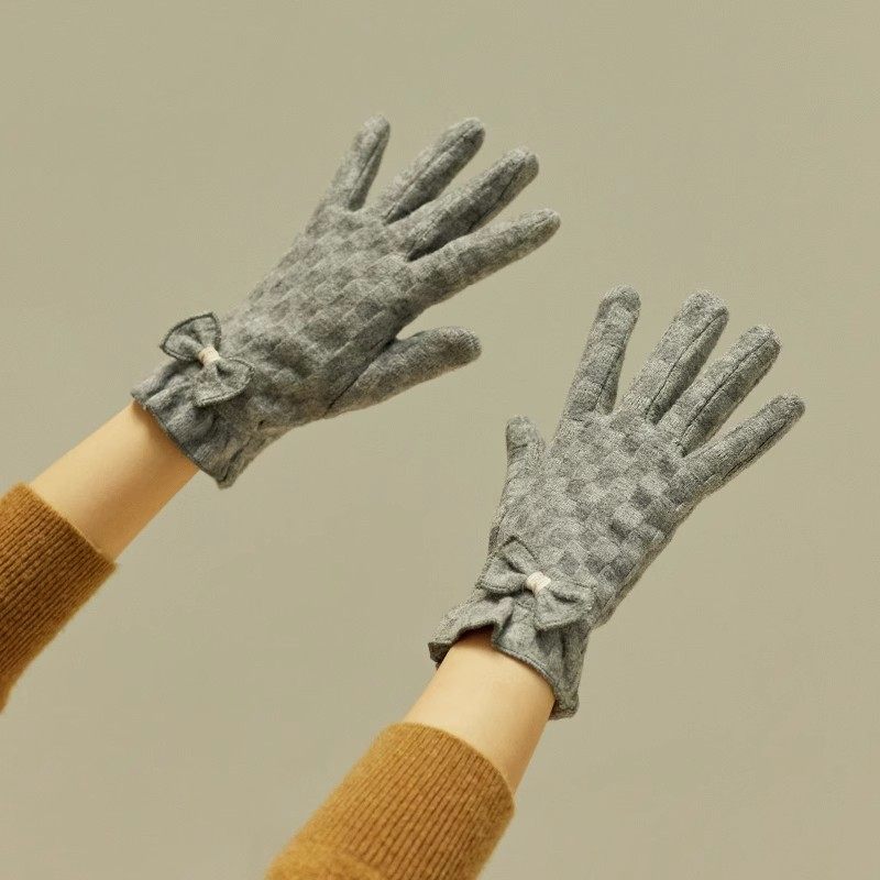 冬季手套女薄款韩版复古百搭蝴蝶结春秋骑车开车保暖可触屏显瘦,服饰配件/皮带/帽子/围巾,手套,淘宝优惠券,粉丝福利购,淘宝优惠卷
