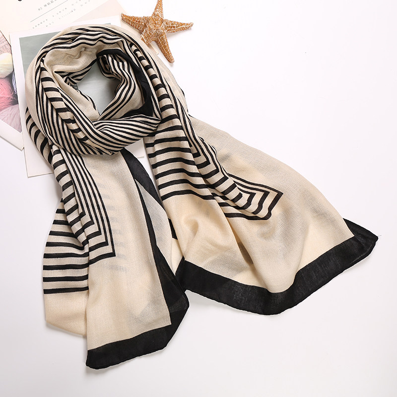 春秋夏季女韩版薄款长款纯棉麻围巾披肩外搭两用时尚洋气百搭丝巾