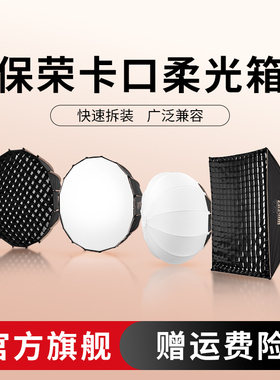 ZHIYUN智云 保荣卡口摄影补光灯附件 65CM柔光球 直播间球形补光灯罩 影棚四角柔光箱95cm八角柔光箱灯转接环