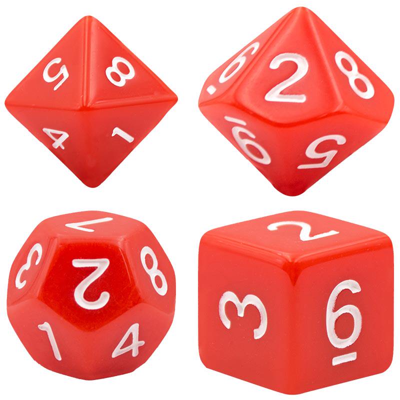 多面骰子桌游游戏道具coc跑团dnd彩色筛子数字六色子八面十面12面