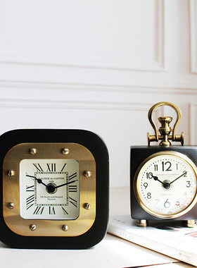 美式风正品进口金属座钟创意装饰